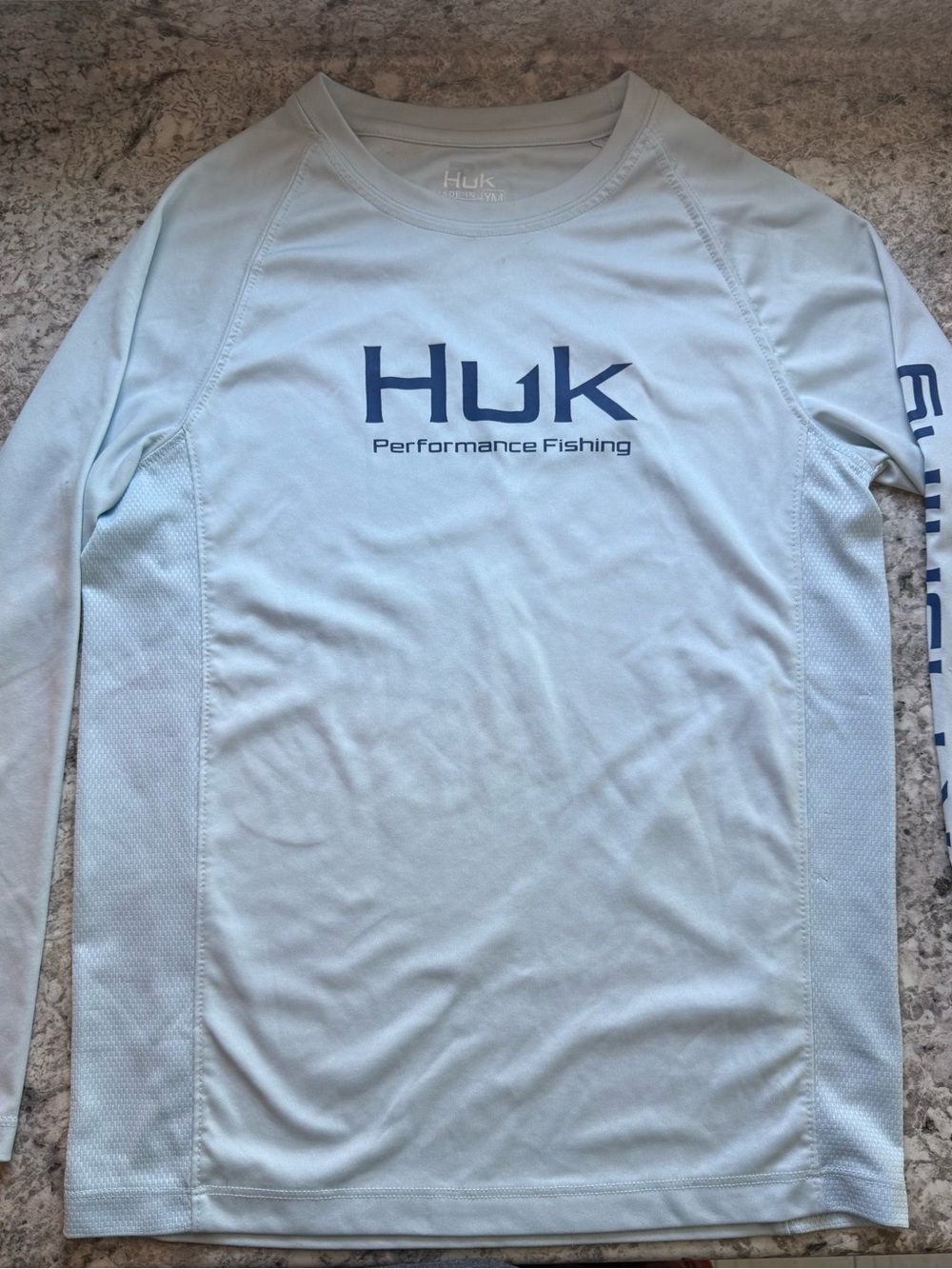Huk Performance Fishing Boy’s Long Sleeve Shirt - Light Blue